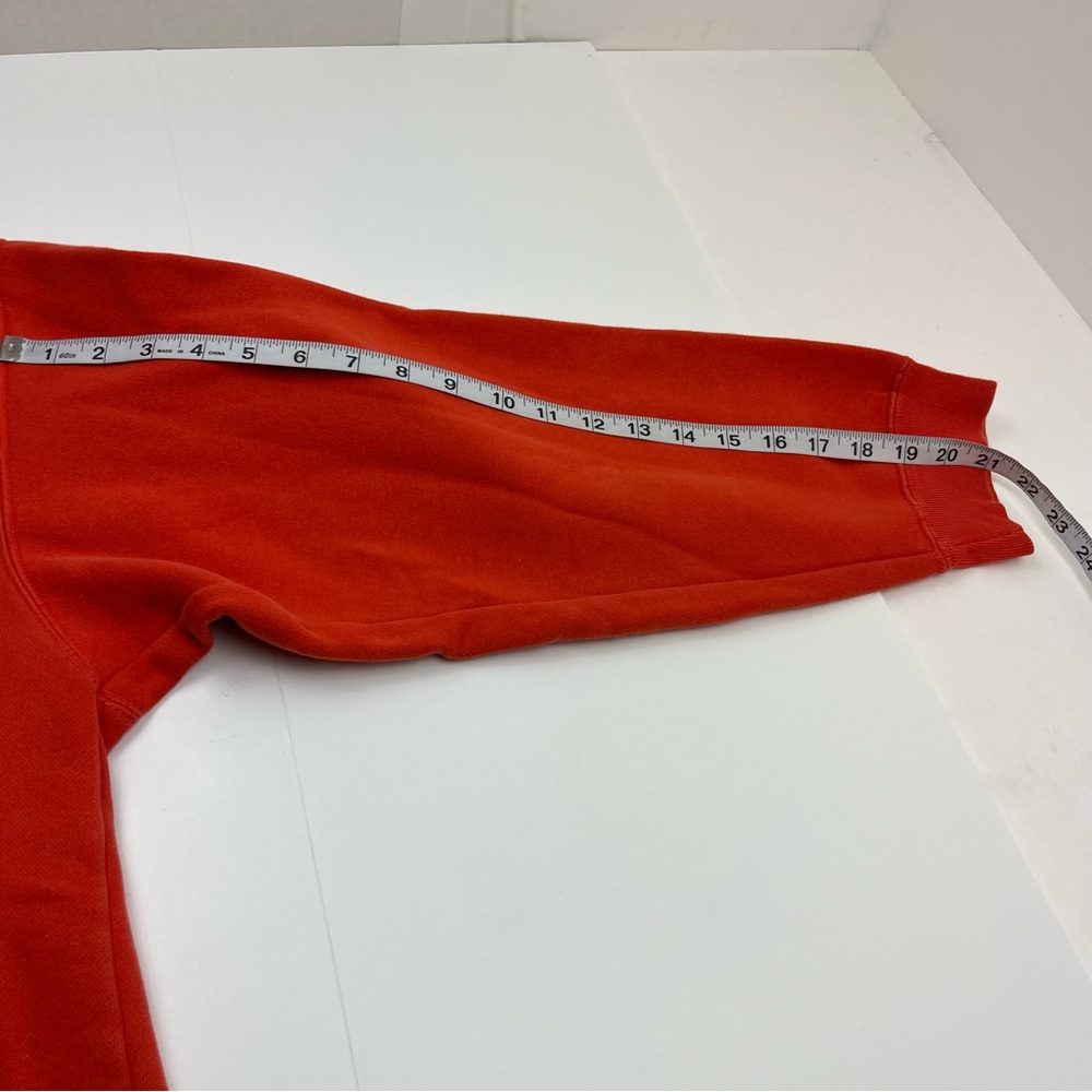 Vtg 90s Chaps Ralph Lauren Mens XXL Spell Out Crewneck Sweatshirt Orange *FLAW - Picture 10 of 12